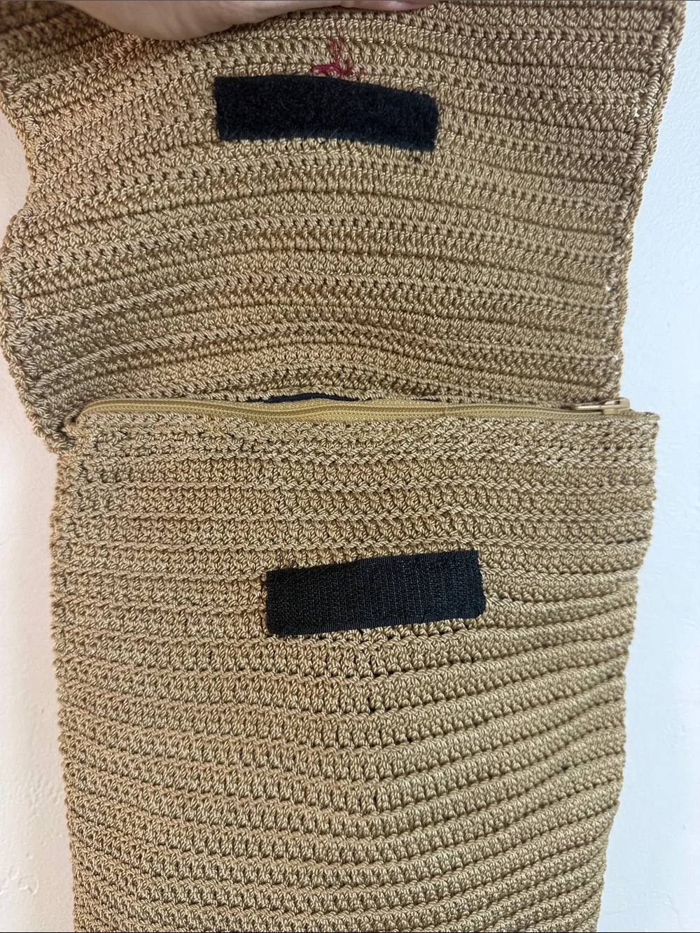 Handmade Vintage Crochet Backpack with Heart Accent